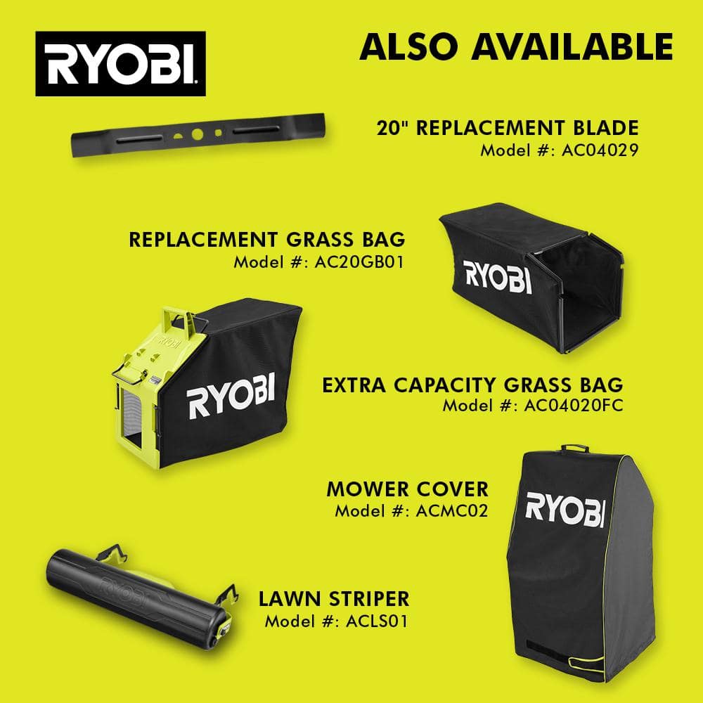 RYOBI 40V HP Brushless 20 in. Cordless Electric Battery Walk Behind Self-Propelled Mower with 6.0 Ah Battery and Charger