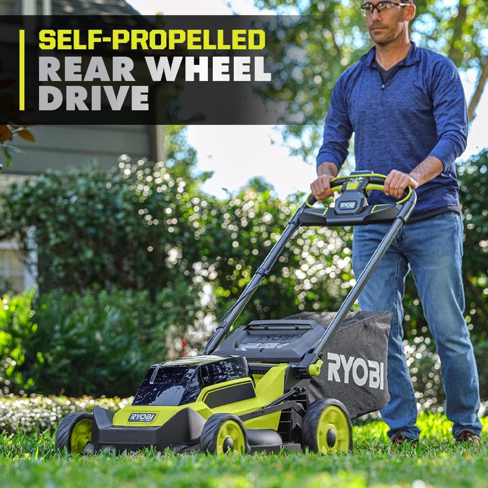 RYOBI 40V HP Brushless 20 in. Cordless Electric Battery Walk Behind Self-Propelled Mower with 6.0 Ah Battery and Charger