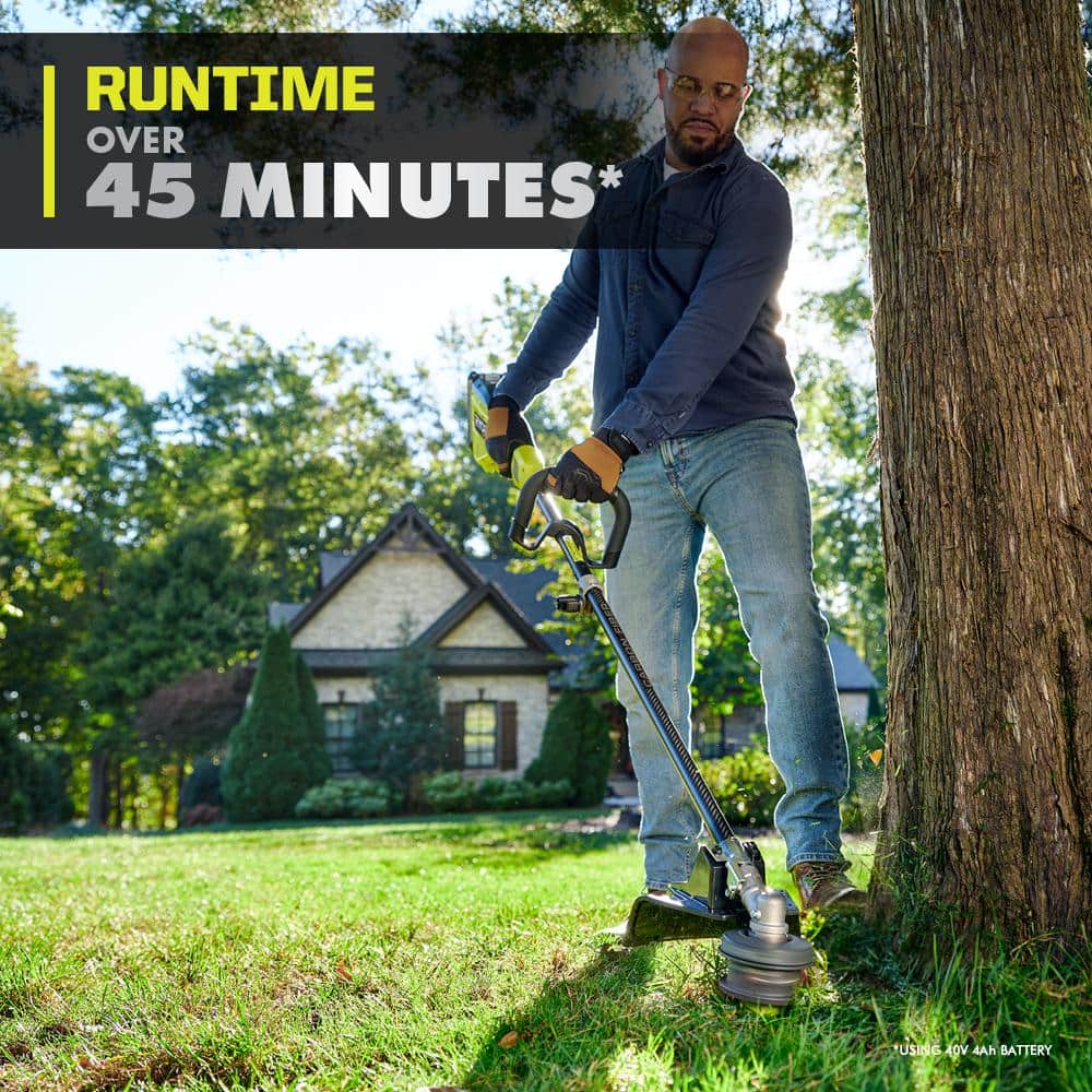 RYOBI 40-Volt HP Brushless 20 in. Cordless Electric Walk Behind Self-Propelled Mower and Trimmer - (2) Batteries/(2) Chargers