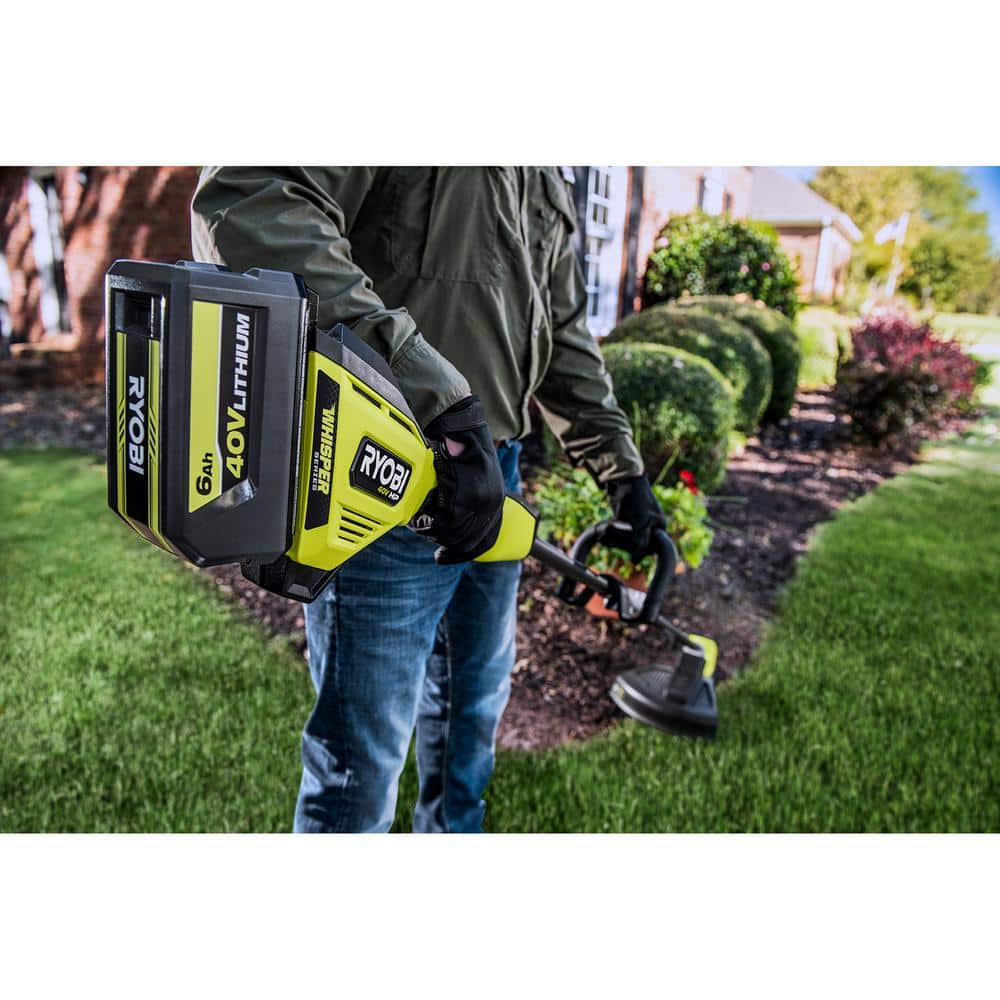 RYOBI 40-Volt HP Brushless Whisper Series 21 in. Walk Behind Self-Propelled All Wheel Drive Mower Trimmer 3 Batteries Chargers