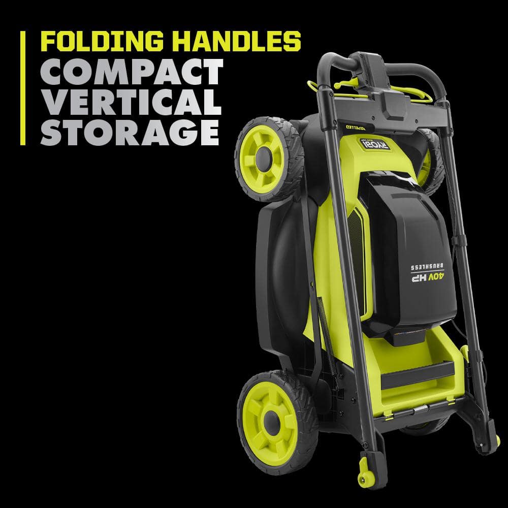 RYOBI 40V HP Brushless 20 in. Cordless Electric Battery Multi-Blade Walk Behind Self-Propelled Mower - 8.0Ah Battery & Charger