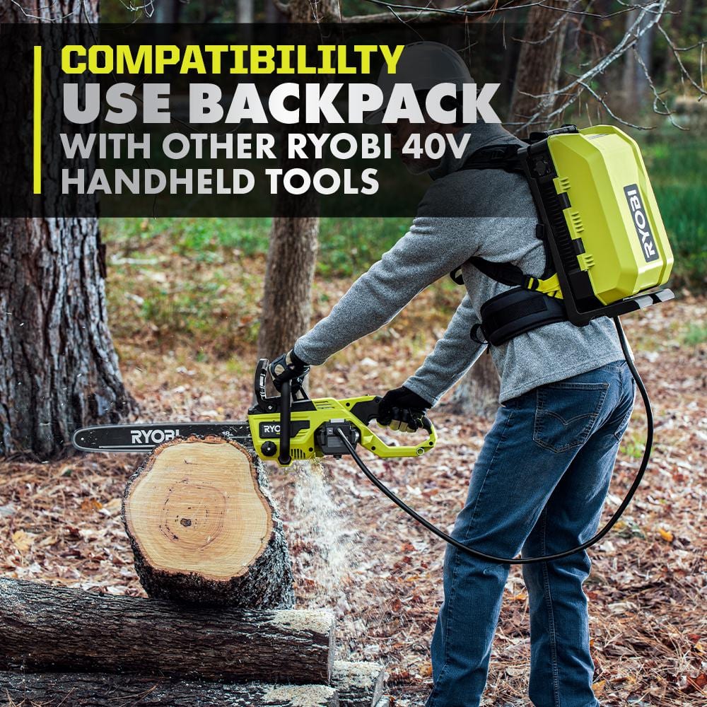 RYOBI 42 in. 80-Volt HP Brushless Battery Electric Cordless Zero Turn Mower, Blower, Backpack Battery - Batteries and Chargers