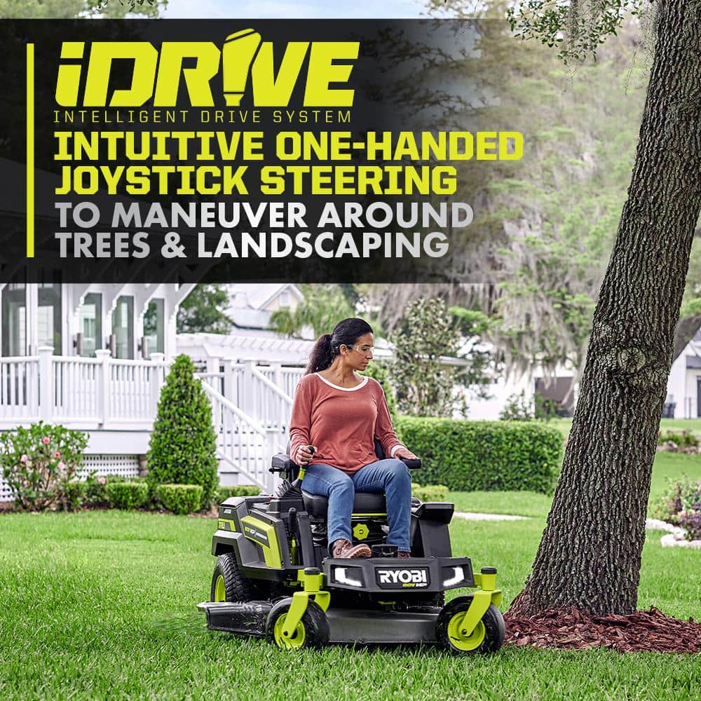 RYOBI 42 in. 80-Volt HP Brushless Battery Electric Cordless Zero Turn Mower, Blower, Backpack Battery - Batteries and Chargers