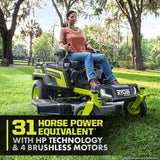 RYOBI 42 in. 80-Volt HP Brushless Battery Electric Cordless Zero Turn Mower, Blower, Backpack Battery - Batteries and Chargers