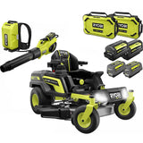 RYOBI 42 in. 80-Volt HP Brushless Battery Electric Cordless Zero Turn Mower, Blower, Backpack Battery - Batteries and Chargers