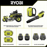 RYOBI 42 in. 80-Volt HP Brushless Battery Electric Cordless Zero Turn Mower, Blower, Backpack Battery - Batteries and Chargers
