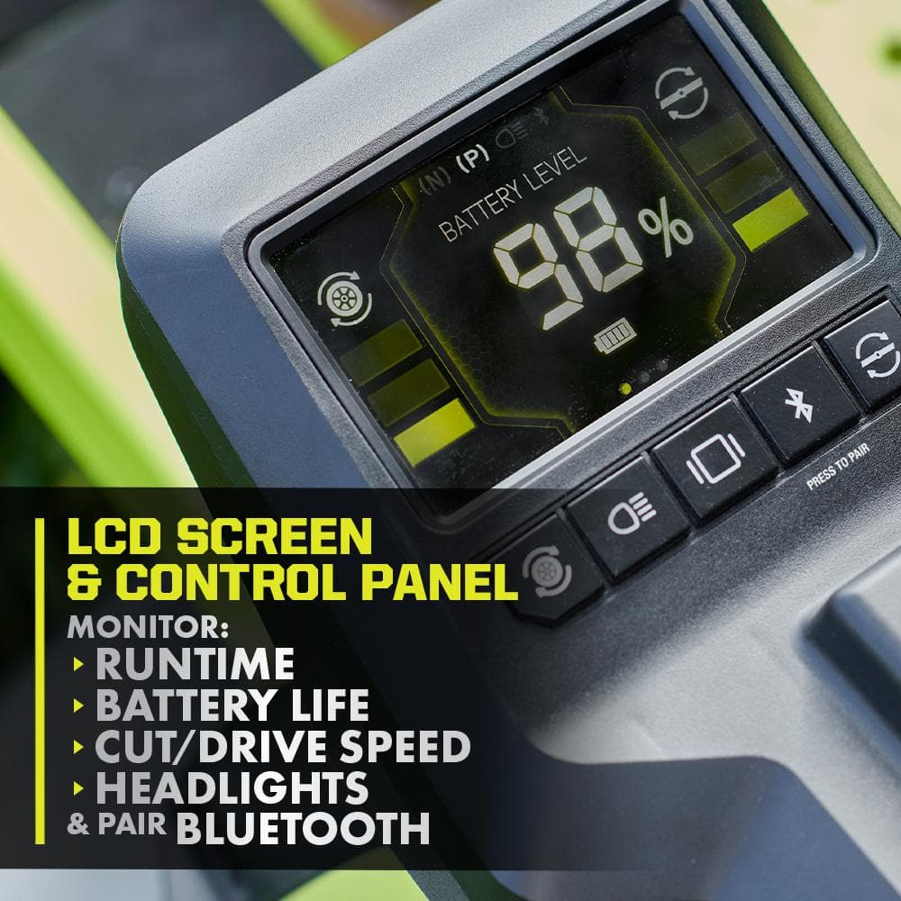 RYOBI 54 in. 80-Volt HP Brushless Battery Electric Cordless Zero Turn Mower, Blower, Backpack Battery - Batteries and Chargers