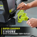 RYOBI 54 in. 80-Volt HP Brushless Battery Electric Cordless Zero Turn Mower, Blower, Backpack Battery - Batteries and Chargers