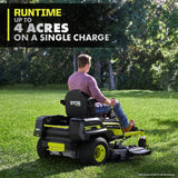 RYOBI 54 in. 80-Volt HP Brushless Battery Electric Cordless Zero Turn Mower, Blower, Backpack Battery - Batteries and Chargers