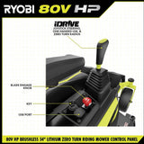 RYOBI 54 in. 80-Volt HP Brushless Battery Electric Cordless Zero Turn Mower, Blower, Backpack Battery - Batteries and Chargers