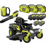 RYOBI 54 in. 80-Volt HP Brushless Battery Electric Cordless Zero Turn Mower, Blower, Backpack Battery - Batteries and Chargers