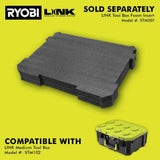 RYOBI LINK Medium Tool Box with LINK Compact 6-Compartment Modular Small Parts Organizer Tool Box