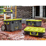RYOBI LINK Rolling Tool Box w/ Standard and Medium Tool Box w/ Wall Rail (2-Pack)