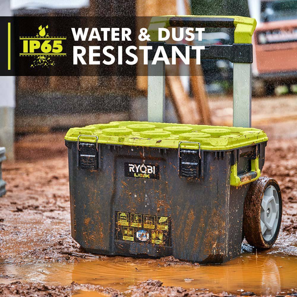 RYOBI LINK Rolling Tool Box w/ Medium Tool Box and Wall Rail (2-Pack)
