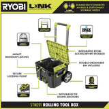 RYOBI 22.2 in. LINK Rolling Tool Box with Tool Crate