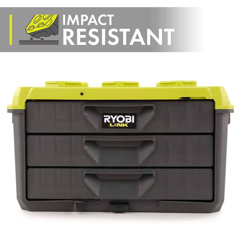 RYOBI LINK 3-Drawer Tool Box with 3-Drawer Divider