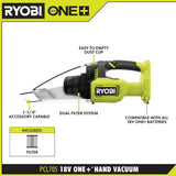 RYOBI ONE+ 18V Lithium-Ion Kit with 2.0 Ah and 4.0 Ah Batteries, Charger, and Free ONE+ 18V Cordless Multi-Surface Hand Vacuum