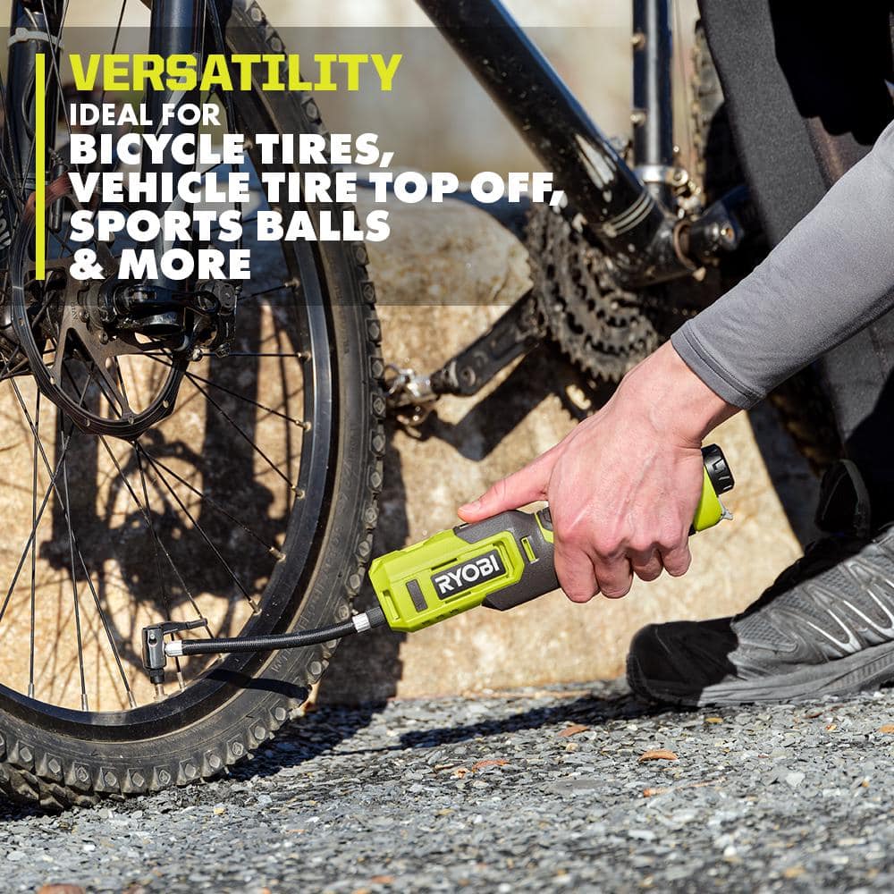 RYOBI USB Lithium High Pressure Inflator Kit with 2.0Ah USB Lithium Battery