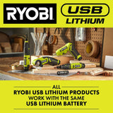 RYOBI USB Lithium High Pressure Inflator Kit with 2.0Ah USB Lithium Battery