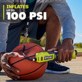RYOBI USB Lithium High Pressure Inflator Kit with 2.0Ah USB Lithium Battery