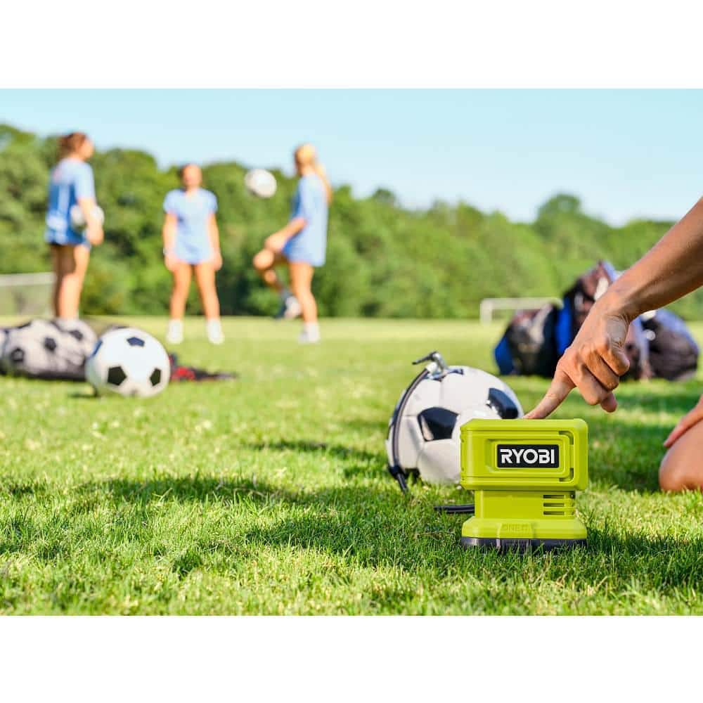RYOBI ONE+ 18V Cordless High Pressure Inflator Kit with 2.0 Ah Battery and Charger