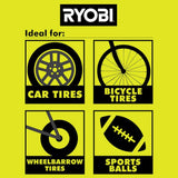 RYOBI ONE+ 18V Cordless High Pressure Inflator Kit with 2.0 Ah Battery and Charger
