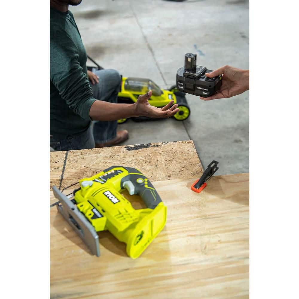 RYOBI 18-Volt ONE+ Cordless Orbital Jig Saw with 1.5 Ah Compact Lithium-Ion Battery