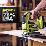 RYOBI ONE+ HP 18V Brushless Cordless Jig Saw (Tool Only) with All Purpose Jigsaw Blade Set (20-Piece)