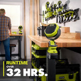 RYOBI ONE+ 18V Cordless VERSE Clamp Speaker (2-Pack) with 6.0 Ah HIGH PERFORMANCE Battery (2-Pack)