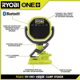 RYOBI ONE+ 18V Cordless VERSE Clamp Speaker (2-Pack) Kit with 1.5 Ah Battery and Charger