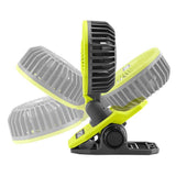 RYOBI USB Lithium Clamp Fan Kit 2-Pack with (2) 2.0 Ah USB Lithium Batteries and Charging Cable