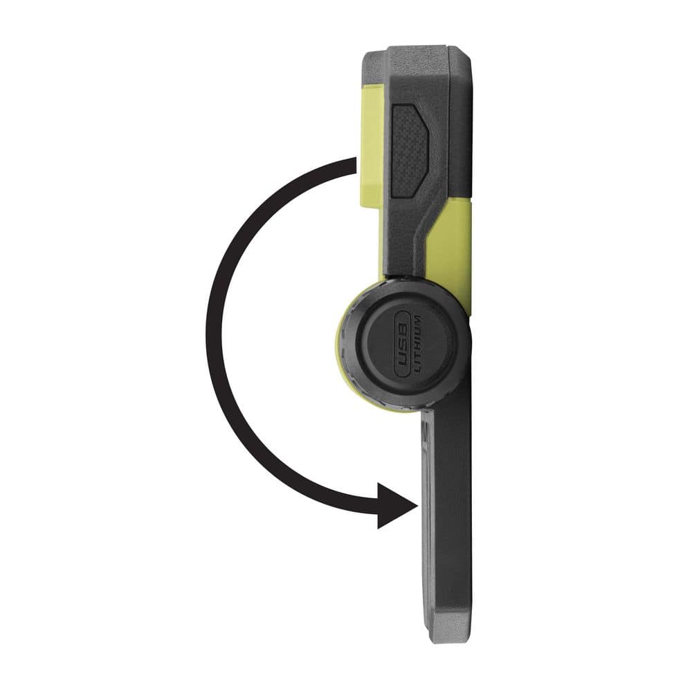 RYOBI 500 Lumens LED USB Lithium Pivoting Flip Light Kit 3-Mode with Battery and Charging Cable (2-Pack)