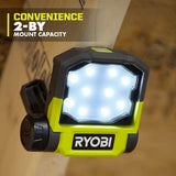 RYOBI 500 Lumens LED USB Lithium Pivoting Flip Light Kit 3-Mode with Battery and Charging Cable (2-Pack)