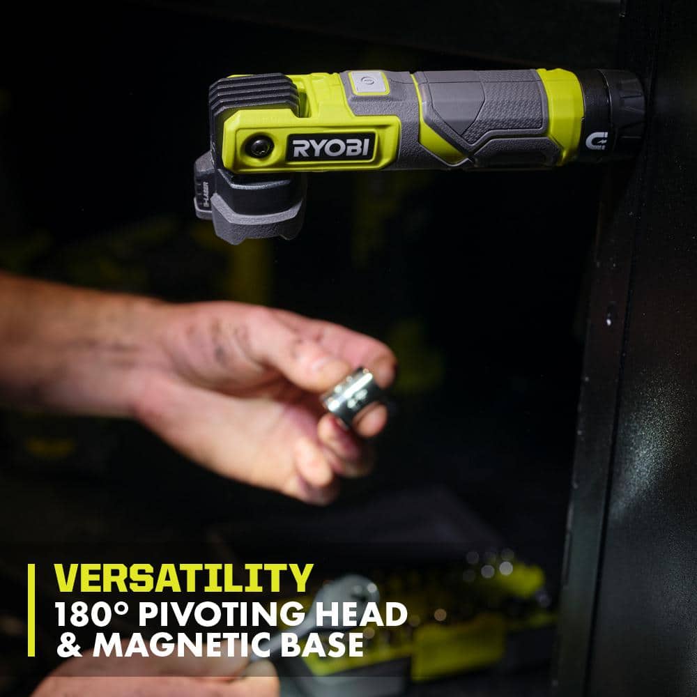 RYOBI USB Lithium Pivoting 625 Lumens Head Light Kit with 2.0 Ah Battery, Charging Cable, and USB Lithium 2.0 Ah Battery