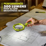 RYOBI USB Lithium 200 Lumens Magnifying Light Kit with 2.0 Ah Battery and USB Charging Cable