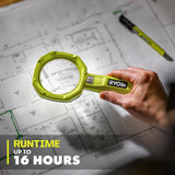 RYOBI USB Lithium 200 Lumens Magnifying Light Kit w/ 2.0 Ah Battery, Charging Cable, & USB Lithium 3.0 Ah Batteries (2-Pack)