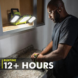 RYOBI ONE+ 18V 3-Tool Lighting Kit with Hybrid Panel Light, Spotlight and Flexible Clamp Light (Tools Only)