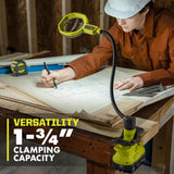 RYOBI ONE+ 18V Cordless LED Magnifying Clamp Light 2-Pack (Tools Only)