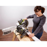 RYOBI ONE+ 18V Cordless 7-1/4 in. Compound Miter Saw (Tool Only) with Blade and Blade Wrench