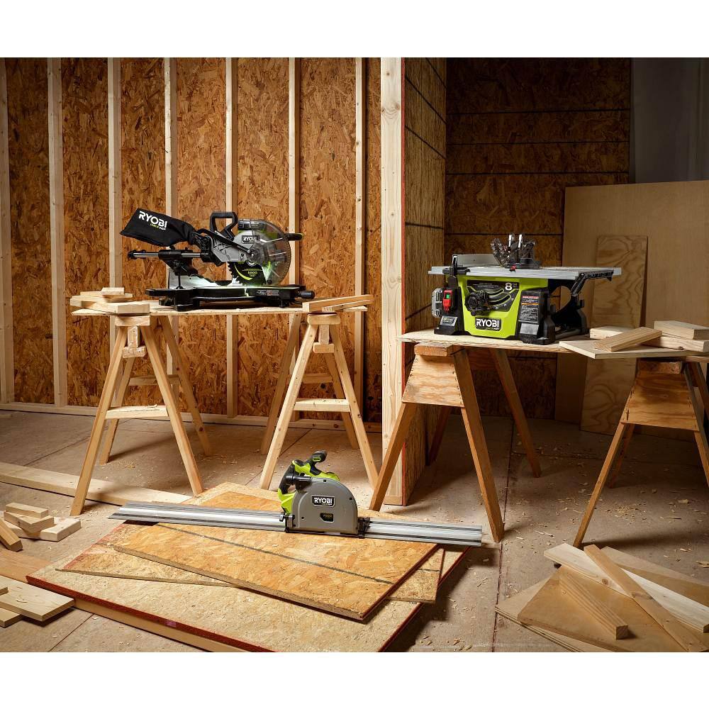RYOBI ONE+ HP 18V Brushless Cordless 10 in. Sliding Compound Miter Saw Kit with (3) 4.0 Ah Batteries and Charger