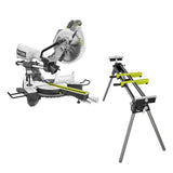 RYOBI 15 Amp 10 in. Sliding Compound Miter Saw and Universal Miter Saw QUICKSTAND