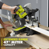 RYOBI 15 Amp Corded 12 in. Sliding Compound Miter Saw and ONE+ 18V 16-Gauge Cordless AirStrike Finish Nailer (Tool Only)