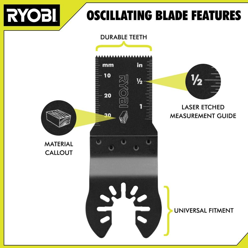 RYOBI 4-Piece Wood Oscillating Multi-Tool Blade Set with 16-Piece Oscillating Multi-Tool Blade Accessory Set