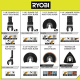 RYOBI 4-Piece Wood Oscillating Multi-Tool Blade Set with 16-Piece Oscillating Multi-Tool Blade Accessory Set