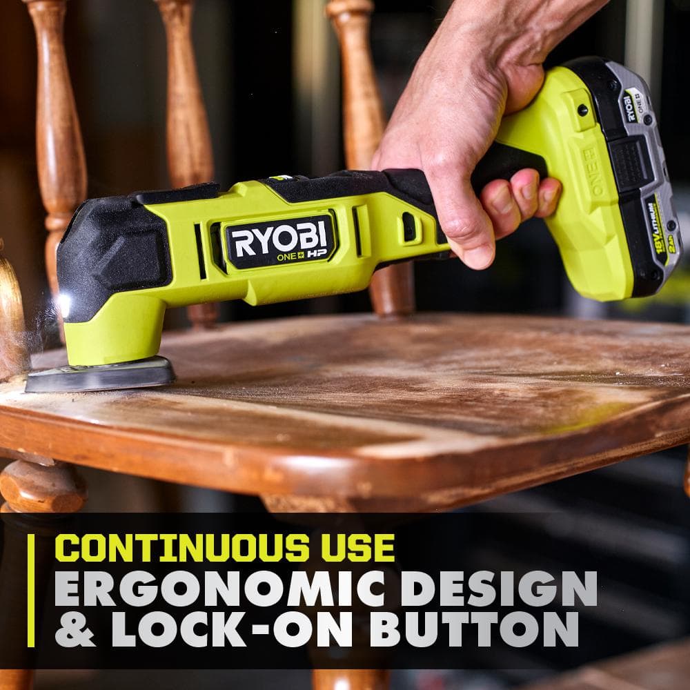 RYOBI ONE+ HP 18V 6.0 Ah Lithium-Ion HIGH PERFORMANCE Battery and Charger Kit with ONE+ HP 18V Brushless Multi-Tool