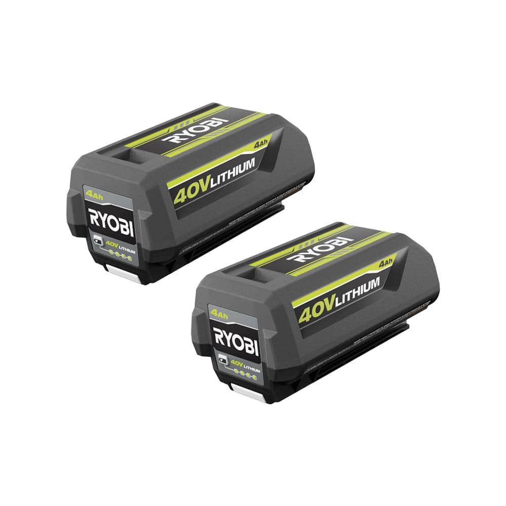 RYOBI 40V Lithium-Ion 4 Ah High Capacity Battery (2-Pack)