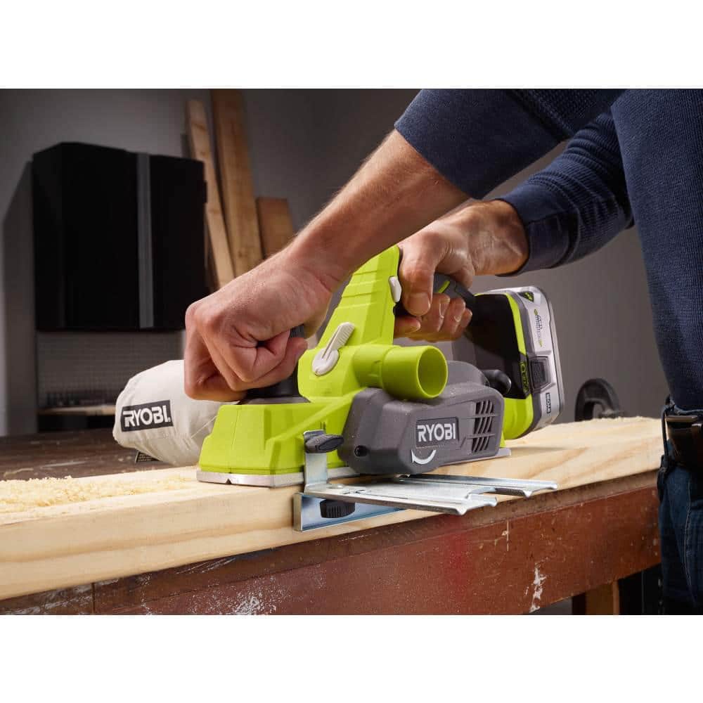 RYOBI ONE+ 18V Cordless 3-1/4 in. Planer (Tool Only) with Dust Bag