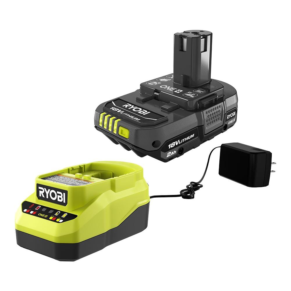 RYOBI ONE+ 18V Cordless 3-1/4 in. Planer with Dust Bag, 2.0 Ah Battery, and Charger