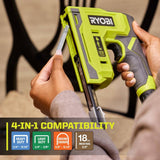 RYOBI USB LITHIUM 4-in-1 Stapler/Nailer Kit with 3.0 Ah Battery and Charging Cable