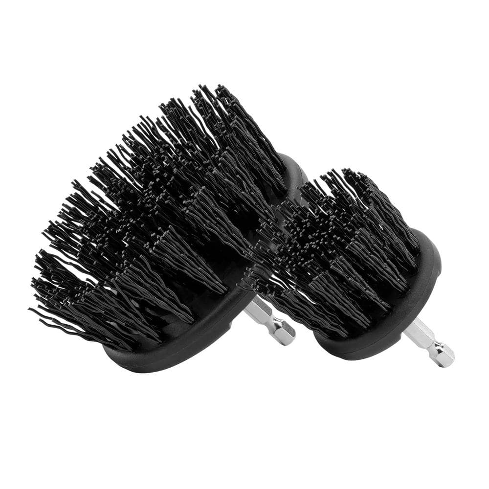 RYOBI USB Lithium Compact Scrubber Kit with Battery, Charging Cord, Medium Bristle Brush & 2-Pack of Abrasive Bristle Brushes